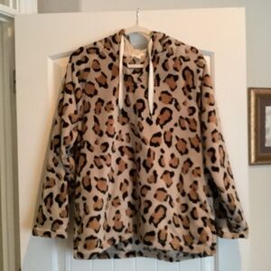 Dylan Animal Print Hooded Pullover